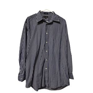 Faconnable button down Long Sleeve Stripe Shirt Dress Shirt